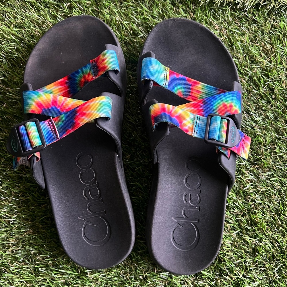 Chaco Sandals with Multicolor Tie-Dye Straps